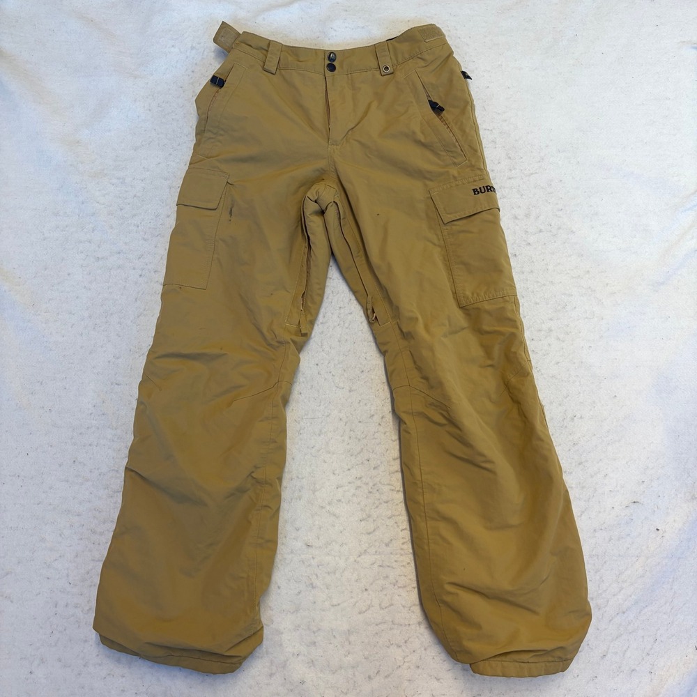 Burton Dryride Snowboard Pants Youth XL Tan Cargo Room To Grow